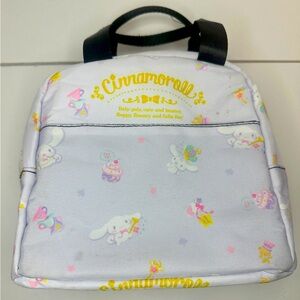 Cinnamoroll Lavender Insulted Lunch Tote Bag with Zipper Closure Top Handle